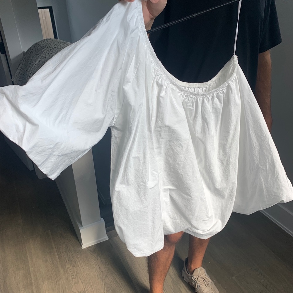 Zara White one-shoulder top - size M